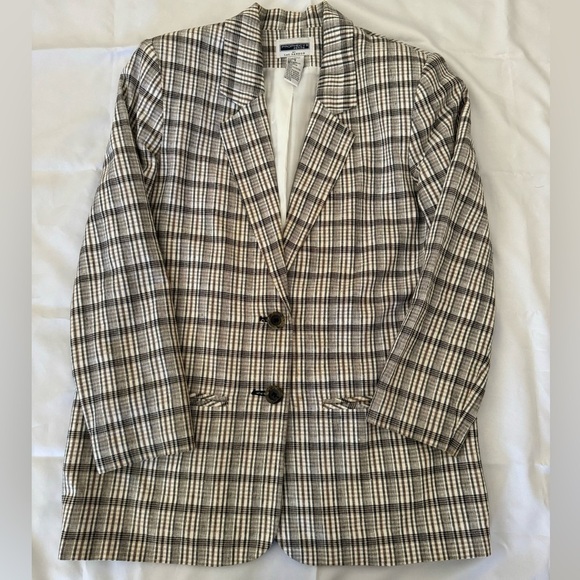 Prophecy by Sag Harbor Women Sz 8 Blazer Jacket Single Breast Plaid - Picture 1 of 3